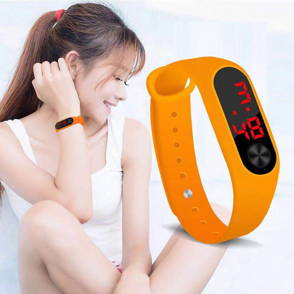 Jam Tangan Led Sport Digital Watch Wanita Pria Karet Anak Sekolah Murah Import Fashion Grosir/COD