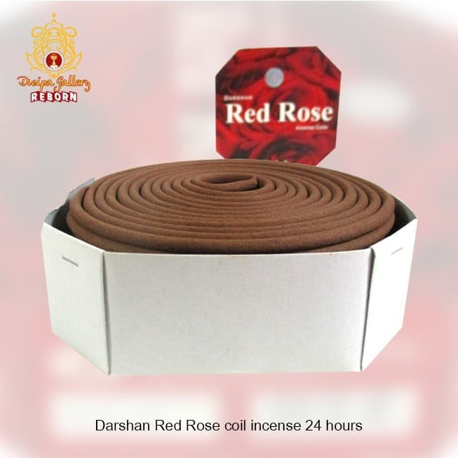 Dupa/ Hio Lingkar Wangi Harum &quot;Darshan&quot; Red Rose Coil Incense 24 hours