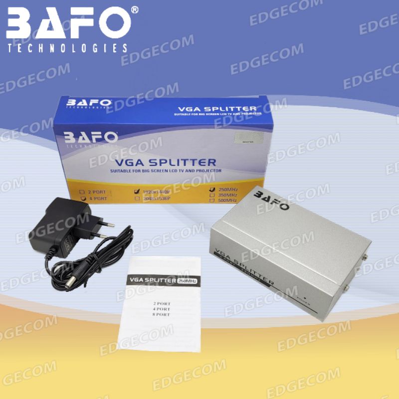 BAFO VGA SPLITTER 4 Port 250Mhz ORIGINAL