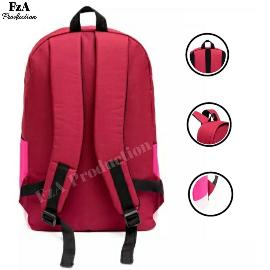 Big Promo..Tas Ransel Distro Casual Pria Wanita / Tas Ransel Laptop Sekolah Kuliah Bacpack Distro Original - FzA