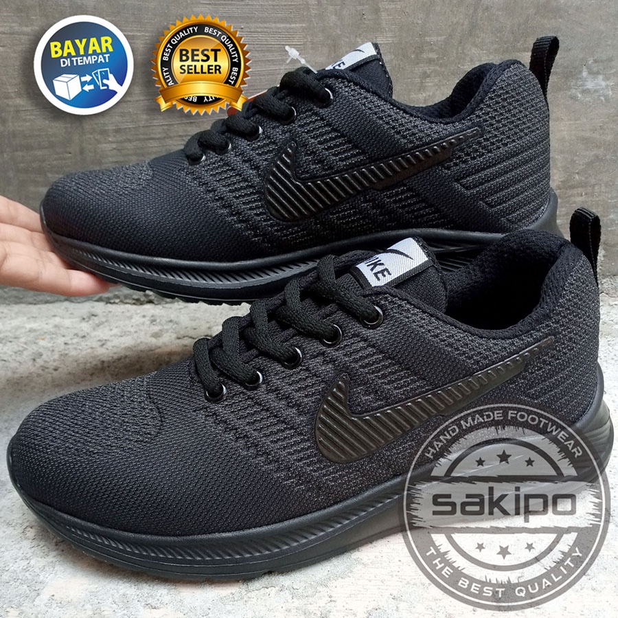 PROMO ANAK SEKOLAH !! SEPATU SEKOLAH HITAM POLOS SD SMP SMA SMK KULIAH / SEPATU KERJA JOGGING HITAM PRIA WANITA / SEPATU OLAHRAGA SENAM AEROBIK / SEPATU JOGING LARI RINGAN DIPAKAI / SAKIPO