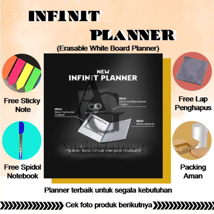 

CODE588 buku whiteboard planner/ agenda infinit planner yang bisa dhapus