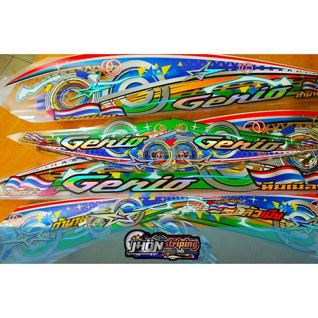 Striping transparan hologram Honda Genio puremothai