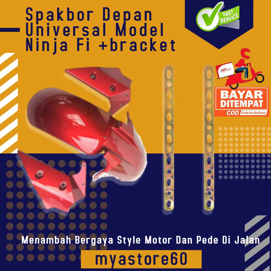 UNIVERSAL Spakbor depan model Ninja Fi / breket untuk semua jenis motor BODYPART MOTOR AKSESORIS