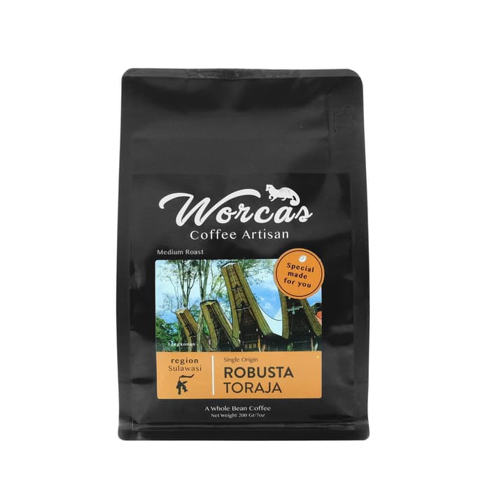 

WORCAS Kopi Robusta Toraja 200gr Medium Roast - kkp806