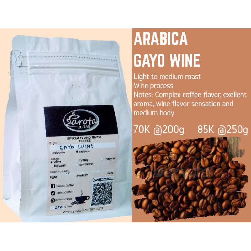

Kopi Arabika Gayo Wine Specialty 200 gr