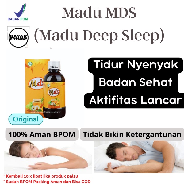 Madu MDS Deep Sleep Original Herbal Insomnia Obat Insomnia Atasi Susah Tidur Cair Ampuh Tanpa Efek S