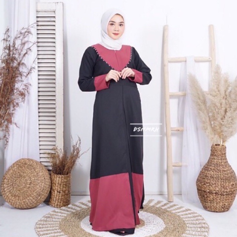 MAXI DRESS WANITA MOSCREPE PREMIUM AMORA