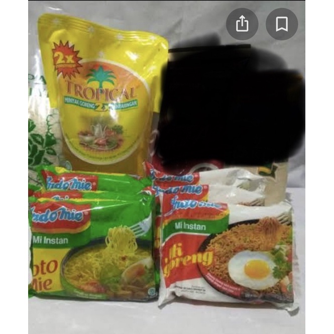 

Paket Sembako 35rb (Minyak 1L+ Mie Goreng/Soto isi 3)