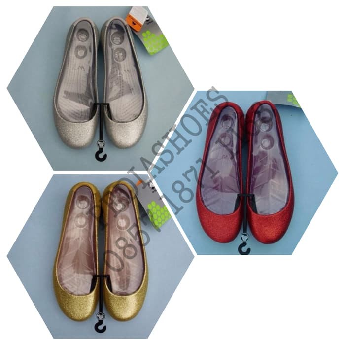 Sepatu Flat Wanita Crocs Marnie Sparkle Original (GROSIR dan ECERAN)