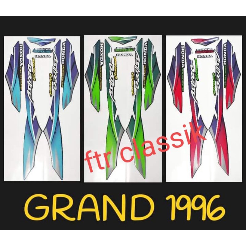 Stiker Striping Lis Cover Bodi Honda Astrea Grand Impressa tahun 1996