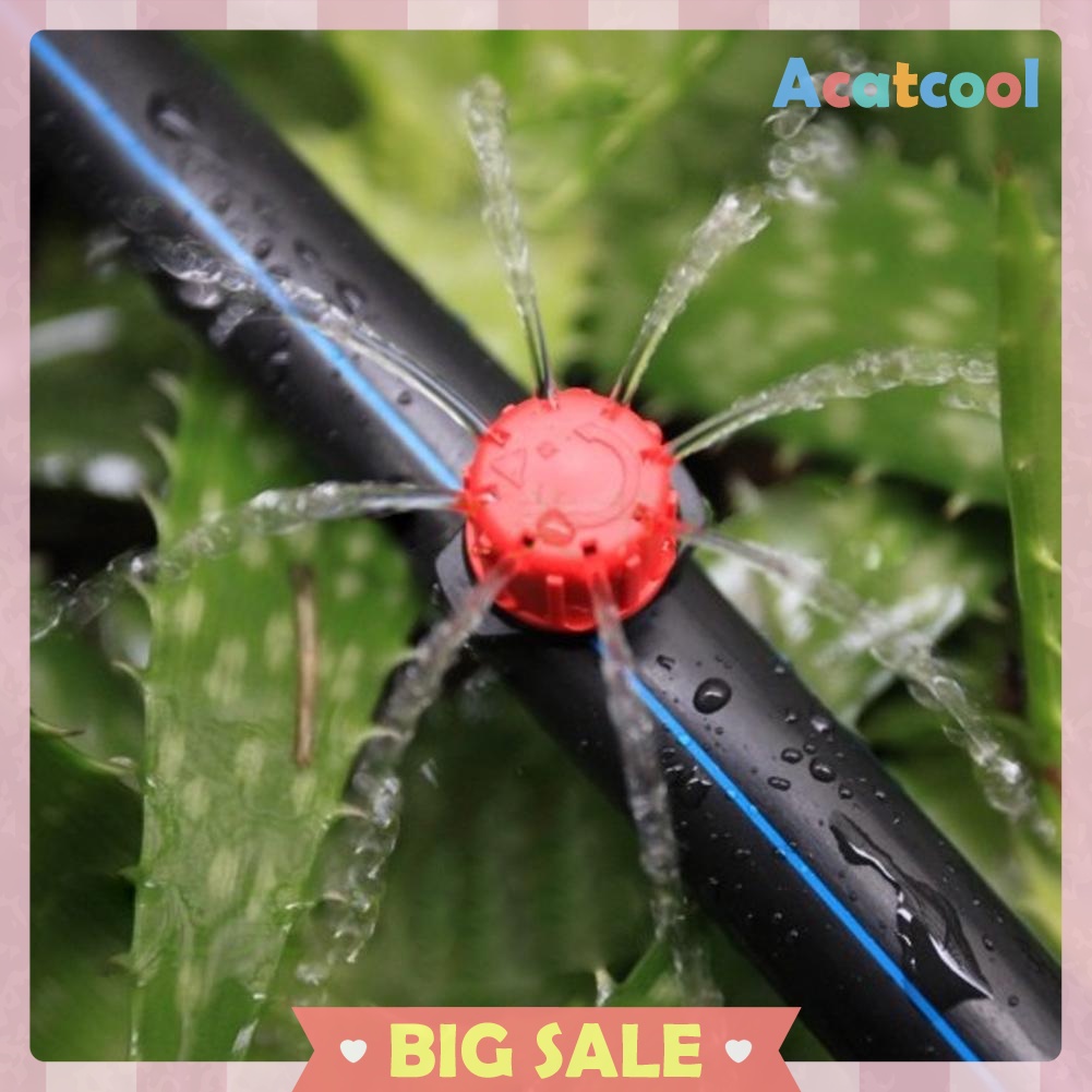 100 x Adjustable Garden Irrigation Misting Micro Flow Water Dropper Head