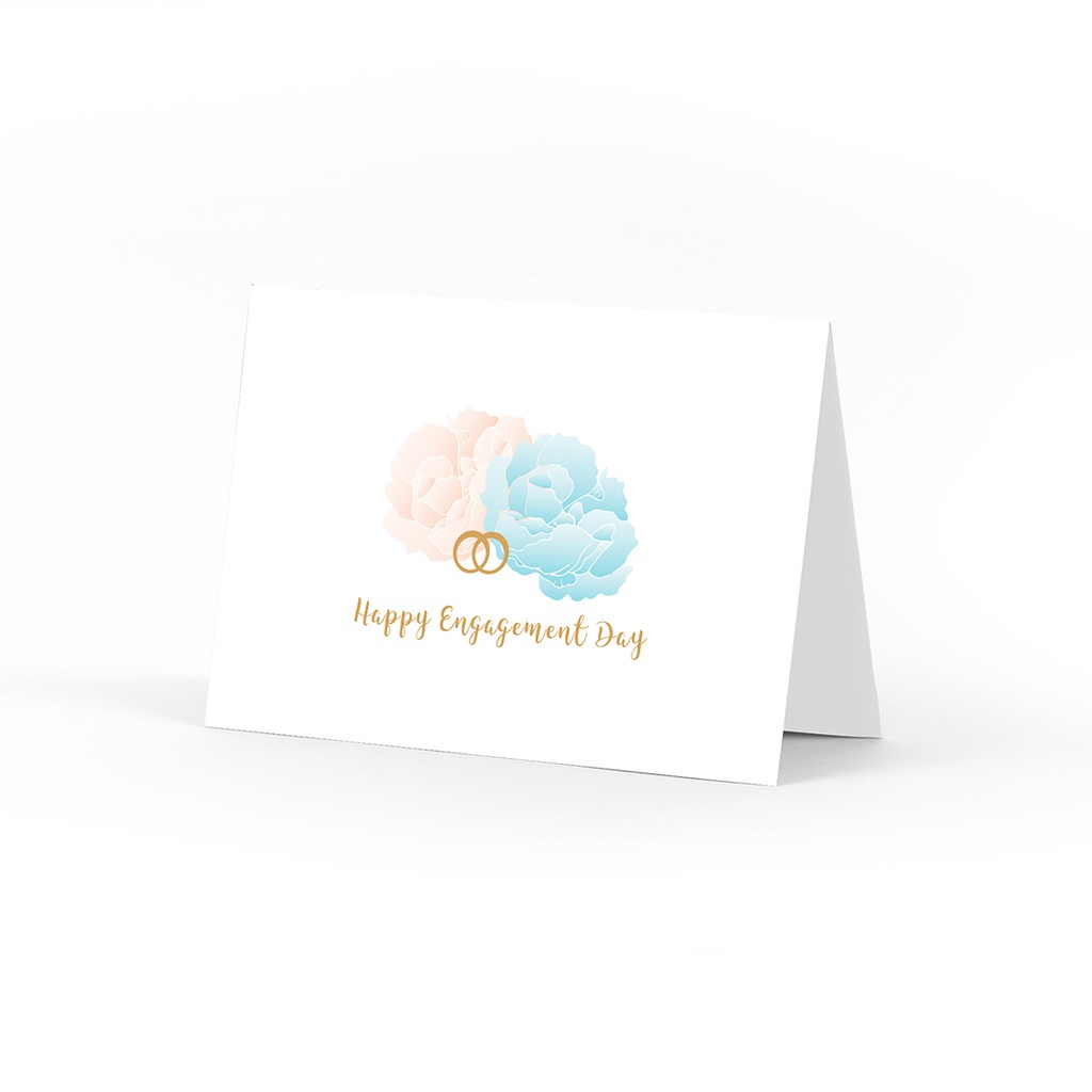 Flowerhouse Happy Engagement Day Greeting Card Kartu Ucapan Kosong Shopee Indonesia