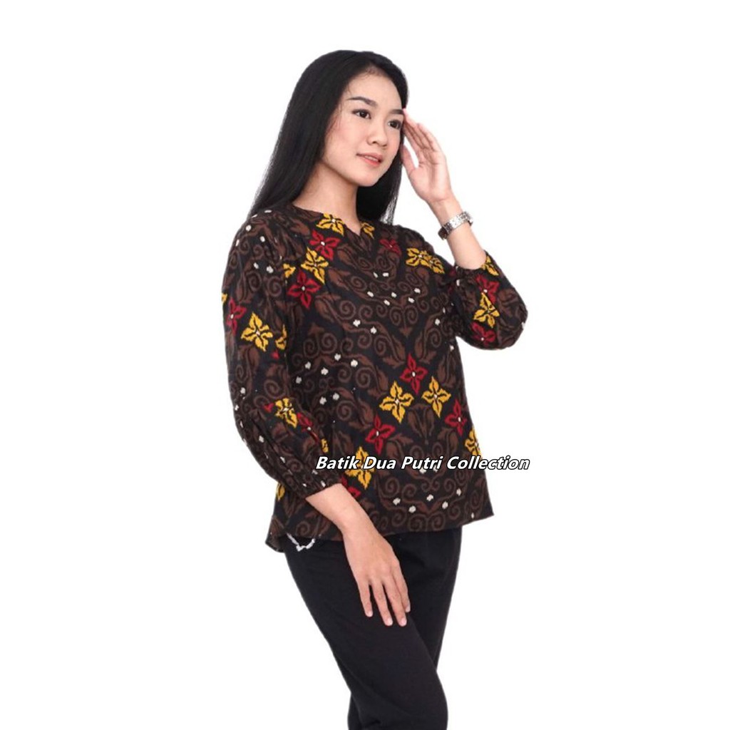 Blouse Batik Wanita Atasan Batik Asli Pekalongan By Batik Dua Putri Pekalongan