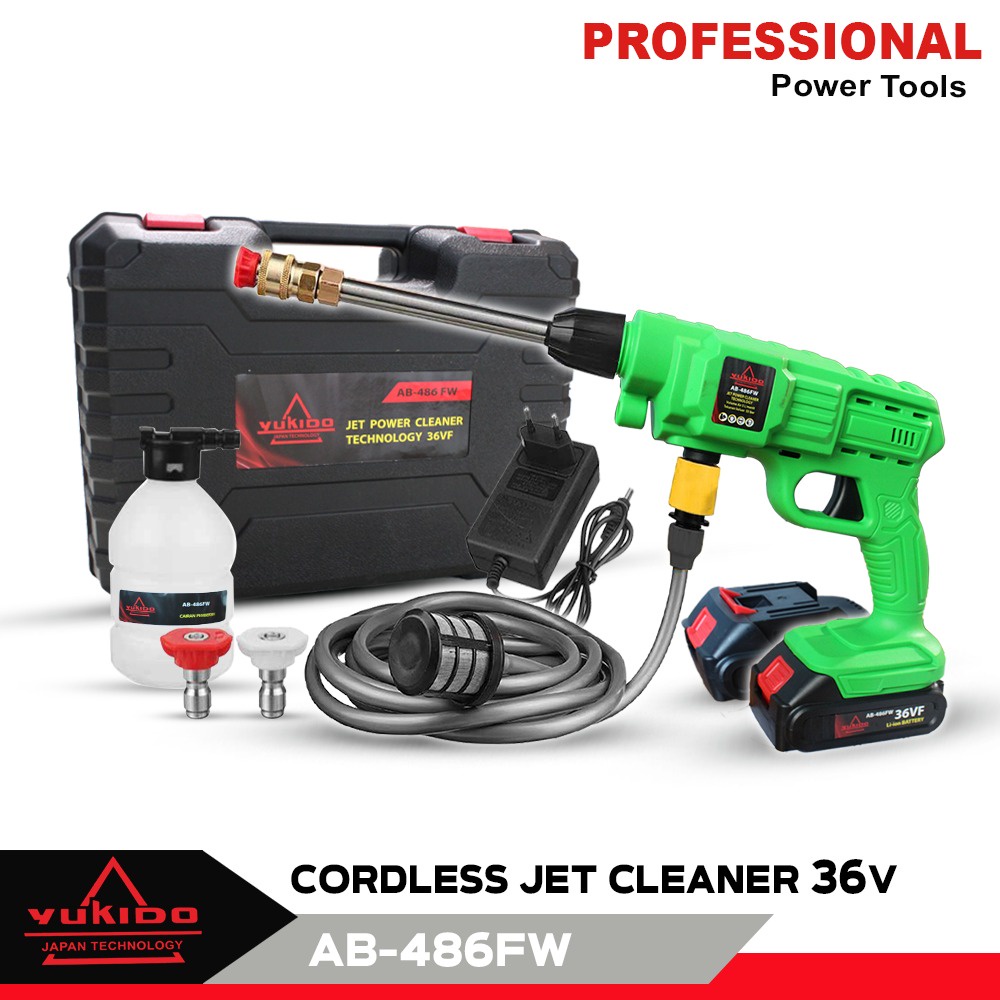 Mesin Jet Cleaner Cordless 36V By YUKIDO Jet Cleaner Baterai Mesin Cuci Motor Mobil Ac tanpa kabel