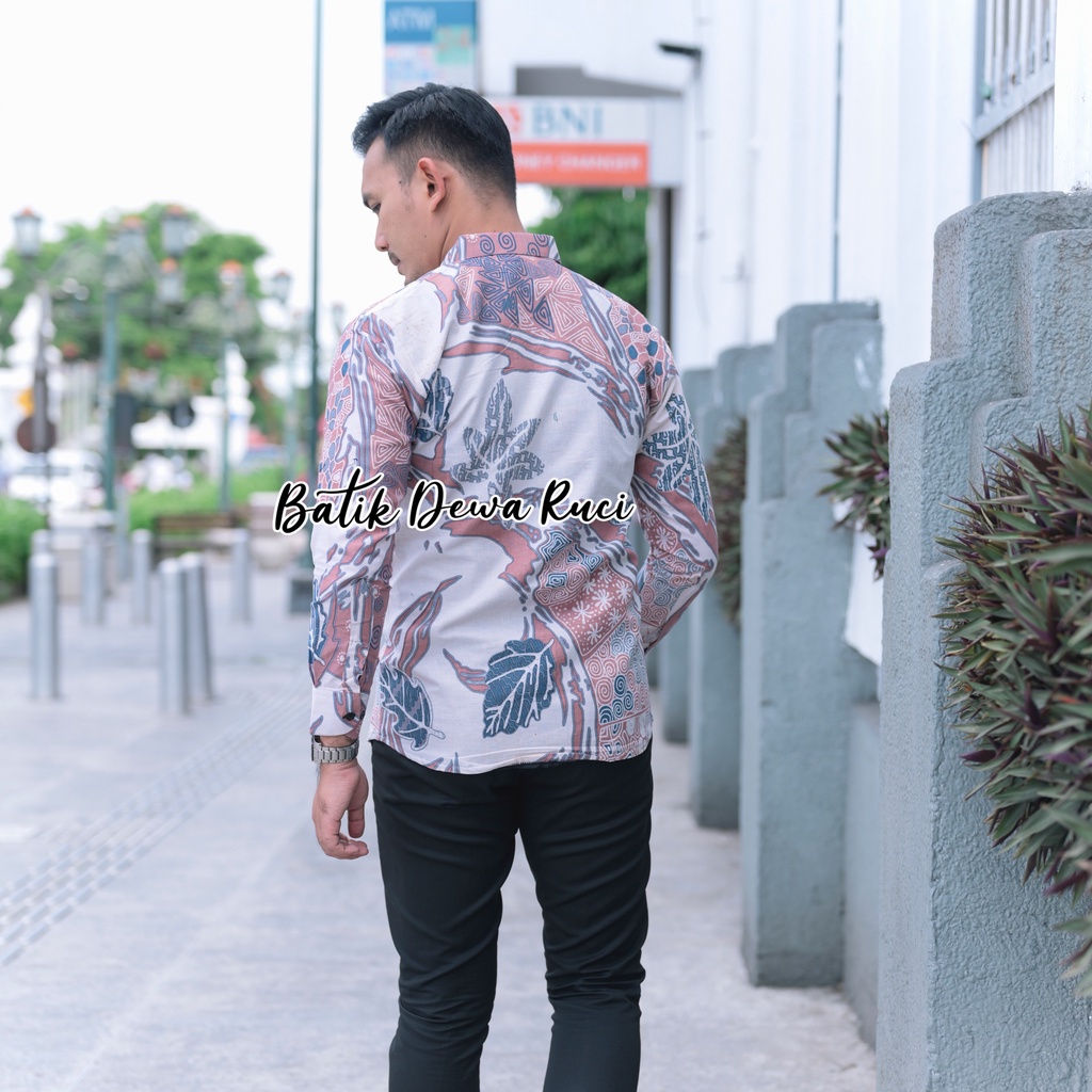 Batik Pria LEWUNG PUTIH Full Furing Katun Halus High Quality