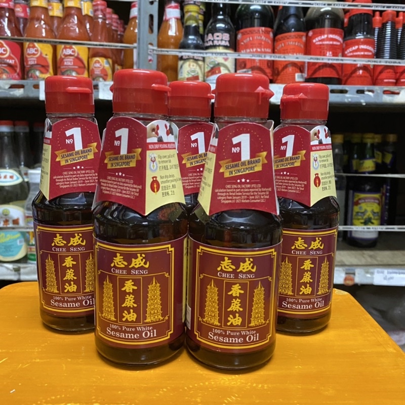 

(160ml) Minyak wijen pagoda/ Pagoda wijen/ Wijen Chee Seng/ Pure white sesame oil
