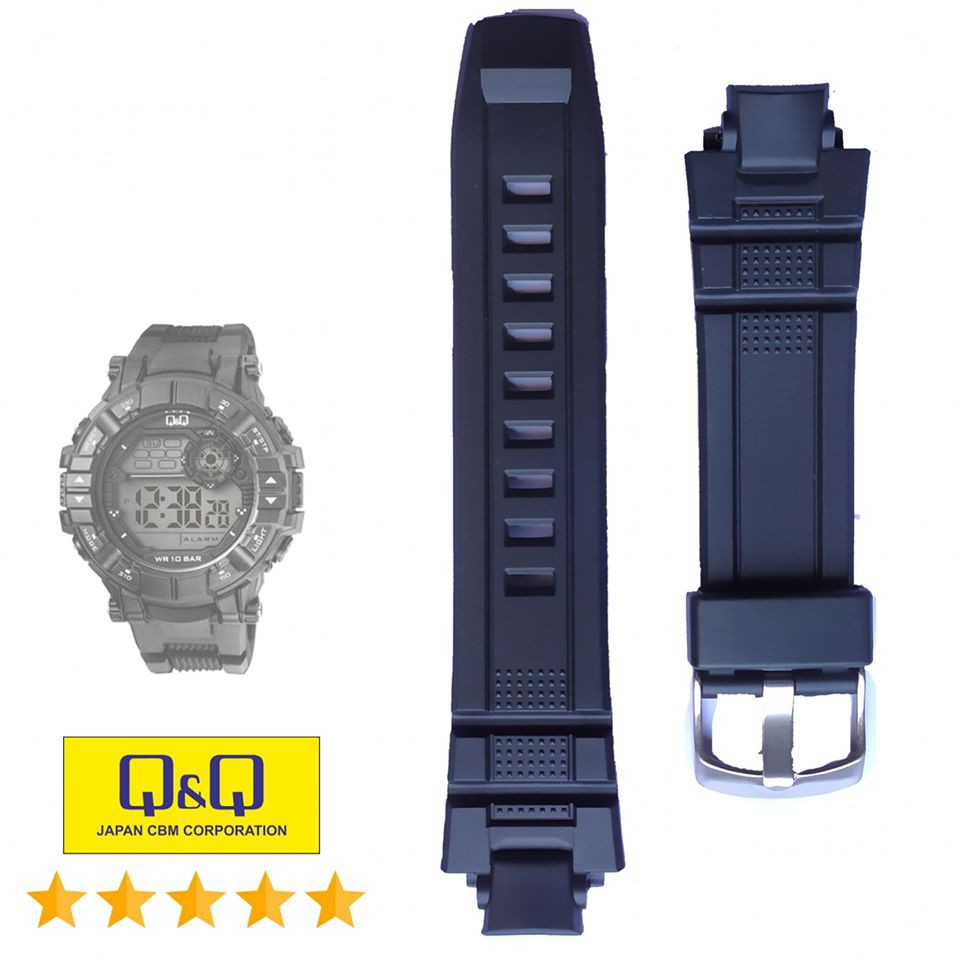 Strap QQ QnQ Q&amp;Q M152 QnQ 152 Tali Jam Tangan Q&amp;Q M 152 Black.