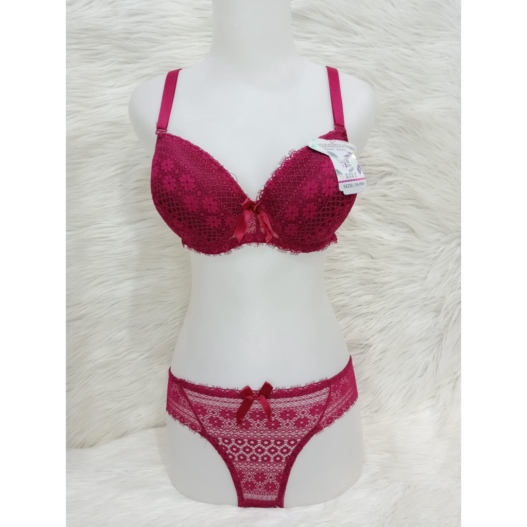 Bra Set Cd Cantik / Bh Brukat Kawat / Bh Busa Tebal / 703