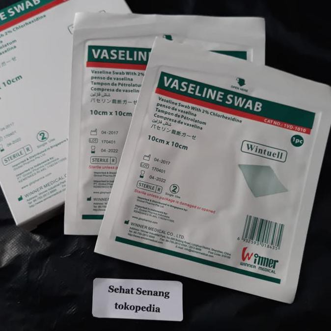 vaseline swab seperti supratul, lomatul