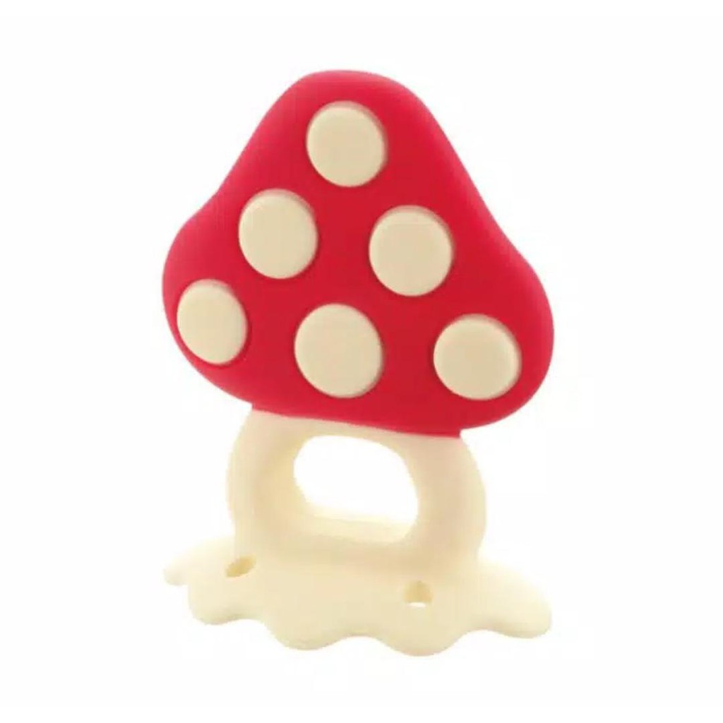 Richell Teether Mushroom With Case Gigitan Motif Jamur - 22025