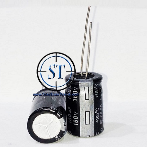 Capacitor Elco 100uF/160V Kapasitor Elko 100 Micro 160V 100uF/160 High Quality