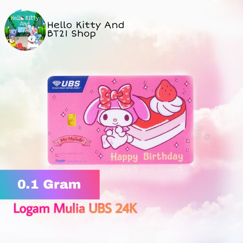 UBS 0.1 My Melody Happy Birthday Card, LM
