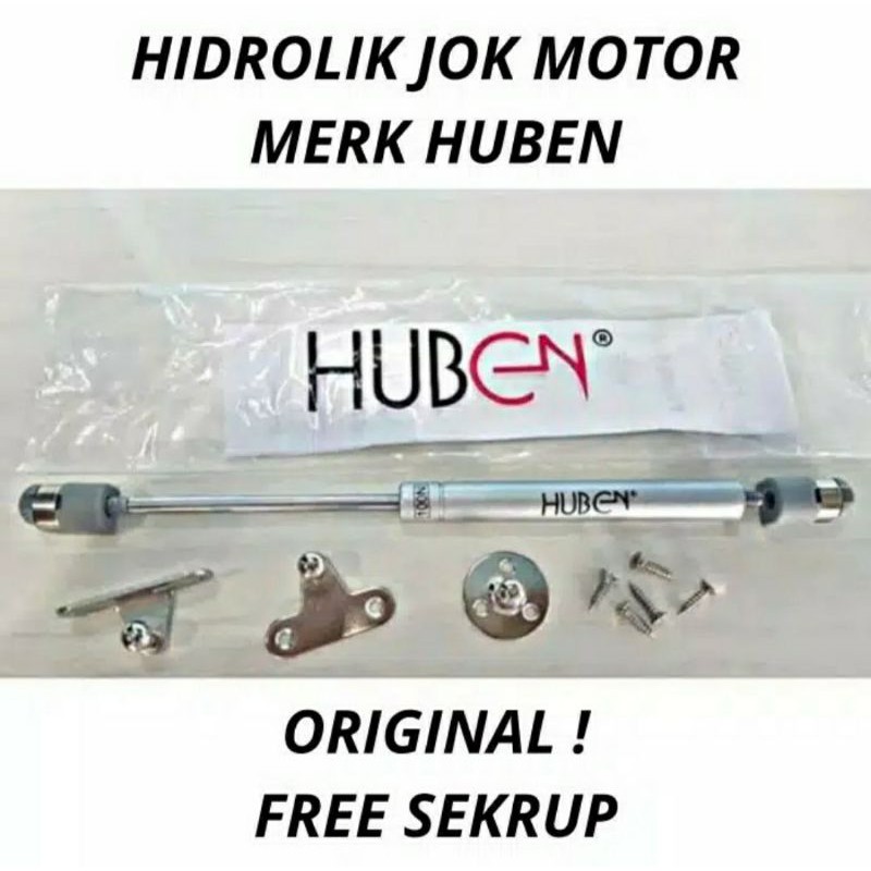 Hidrolik Jok Motor Hubben Original + Bonus Baut Untuk Pemasangan Lengkap - Silver