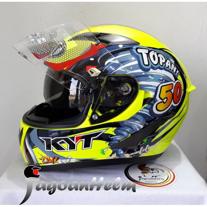 KYT Helm Vendetta 2 TOPAN | YELLOW | Full Face Vendeta