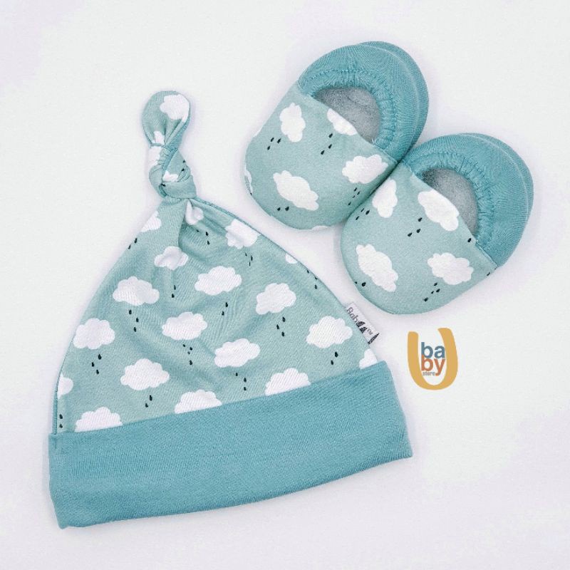 BabyU Yobo Set Topi + Sepatu Bayi Motif Random