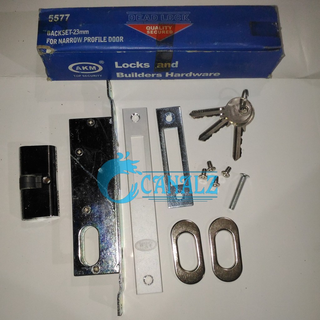 Kunci Pintu Geser Set Alumunium / AKM Almunium Kunci Pintu Set Pelor