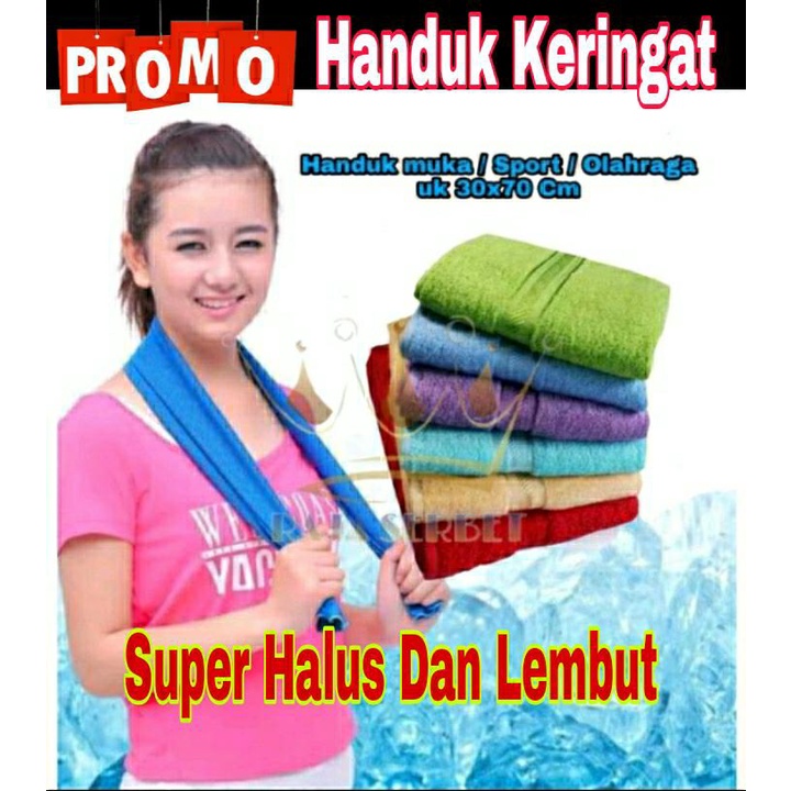 Handuk kecil olahraga 30x70/Handuk leher/Handuk senam/Handuk keringat