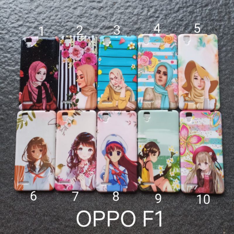 Case gambar Oppo F1 . A35 motif cewek ( 2 motif ) soft softcase softshell silikon cover casing kesing housing