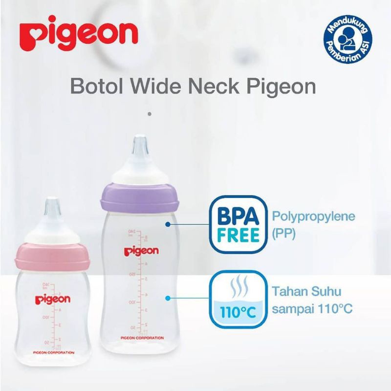 botol susu wide neck pigeon / pigeon soft touch