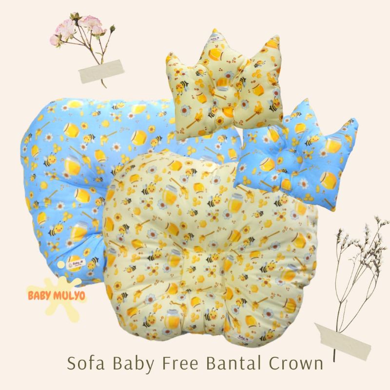 Sofa Baby Double Motif Free Bantal Crown // Sofa Bayi Murah // Sofa Bantal Bayi