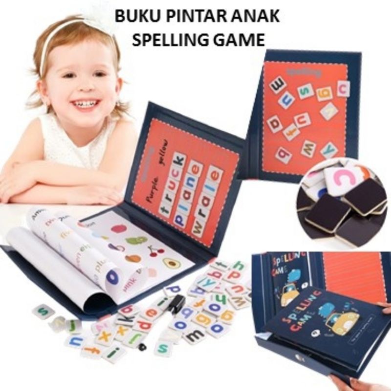 Buku Edukasi Spelling Game / Buku Pintar Belajar Membaca Anak