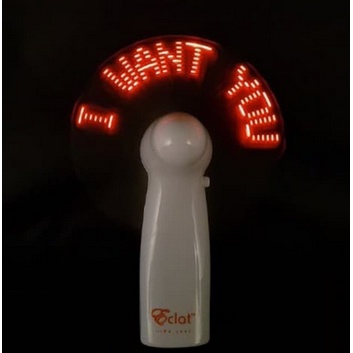 ✬ Kipas LED/LED MINI FAN MERAH ISI PESAN I WANT YOU TO KNOW THAT I LOVE YOU MURAH ✬