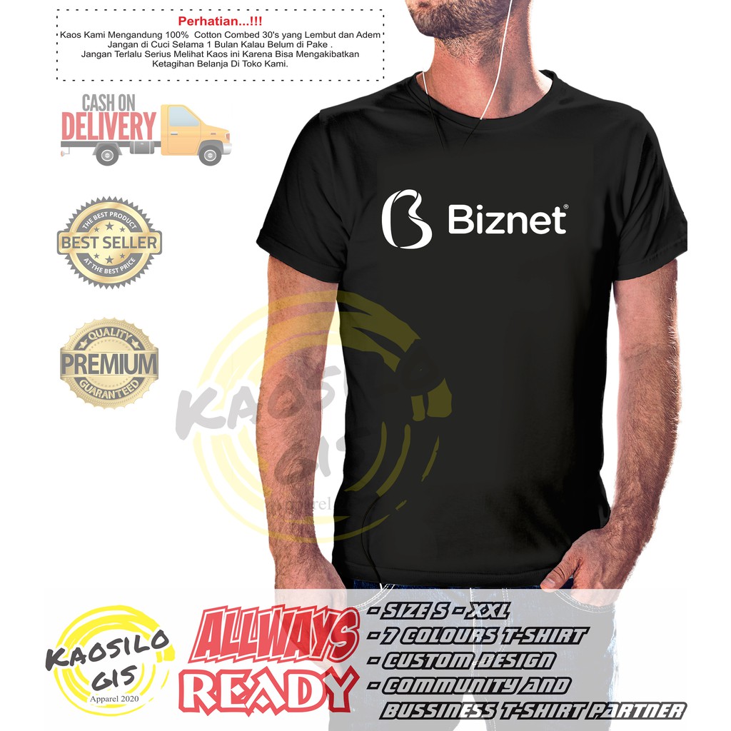 Kaos Biznet Networks Logo Perusahaan Distro - Kaosilogis