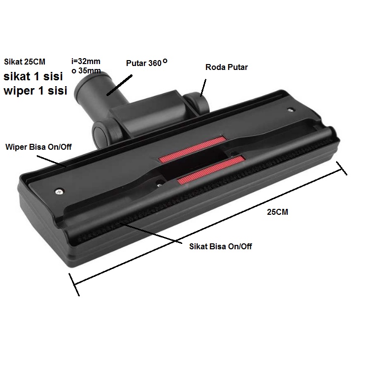 Sikat Lantai dan Karpet Vacuum Cleaner