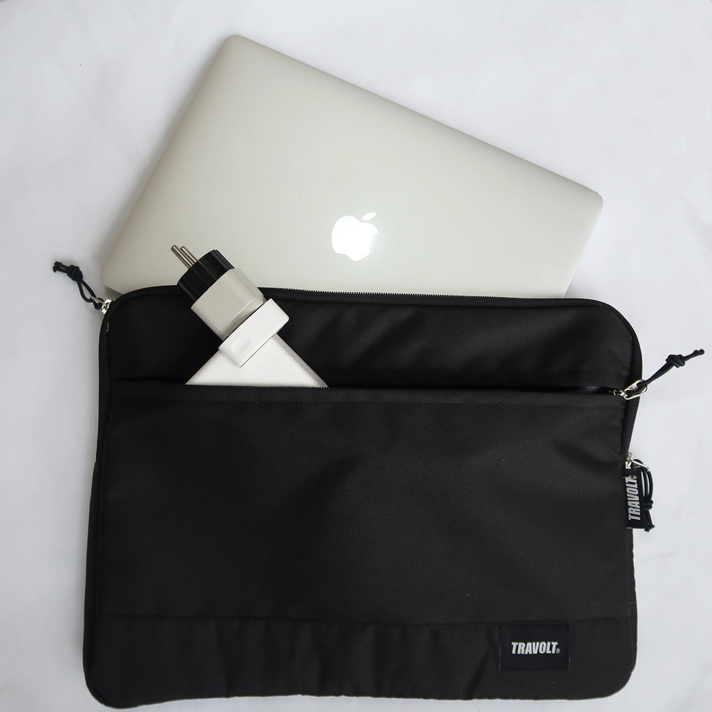 Laptop Case - Travolt - Tempat Laptop - Tas Laptop - Navy - Black - Peach