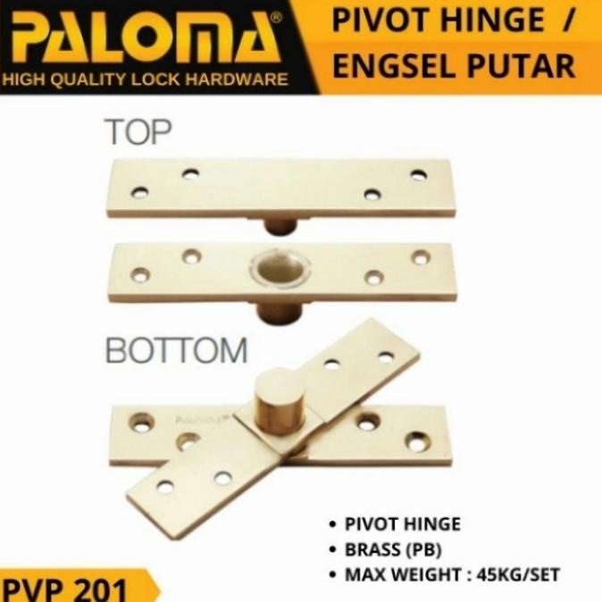 PALOMA PVP 201 PIVOT HINGE ENGSEL PUTAR JENDELA GOLD PB