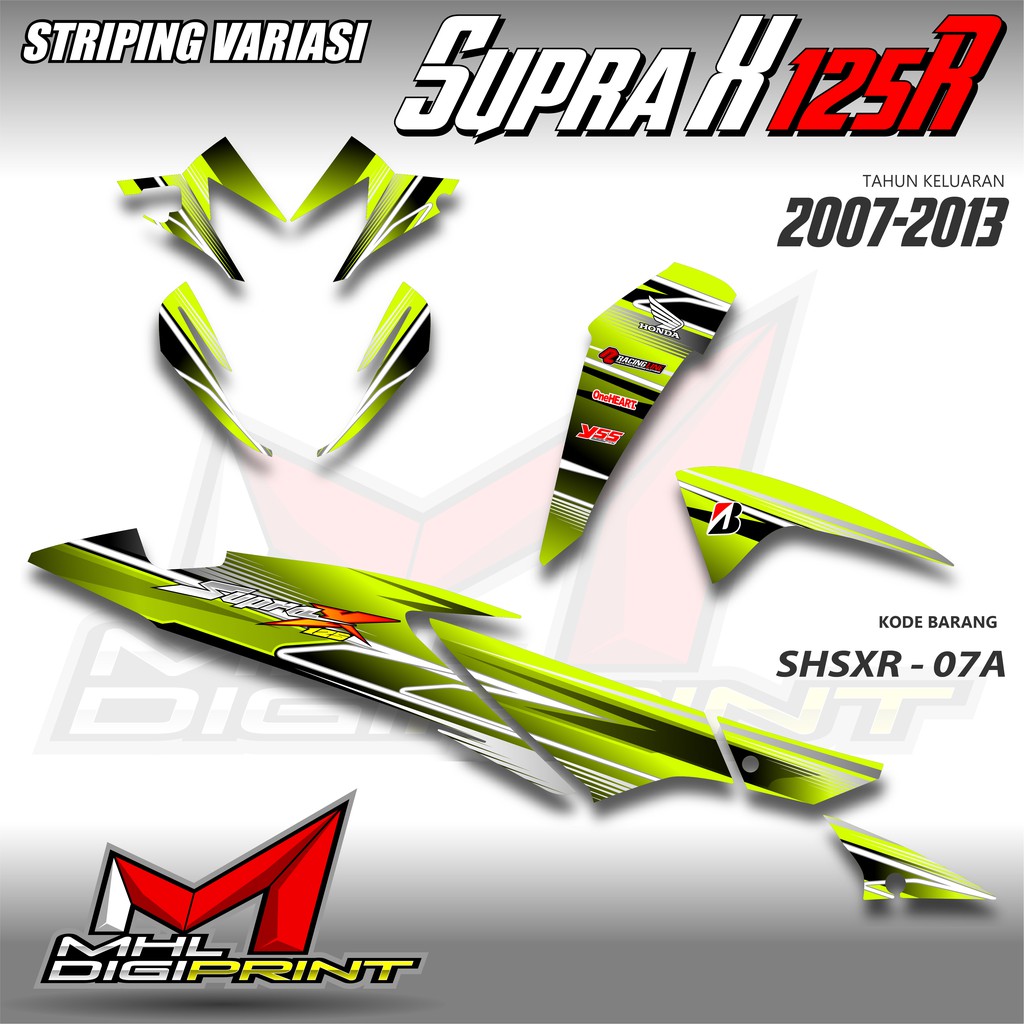 STRIPING VARIASI SUPRA X 125R - STIKER SUPRA X 125 BATMAN - SHSXR 07