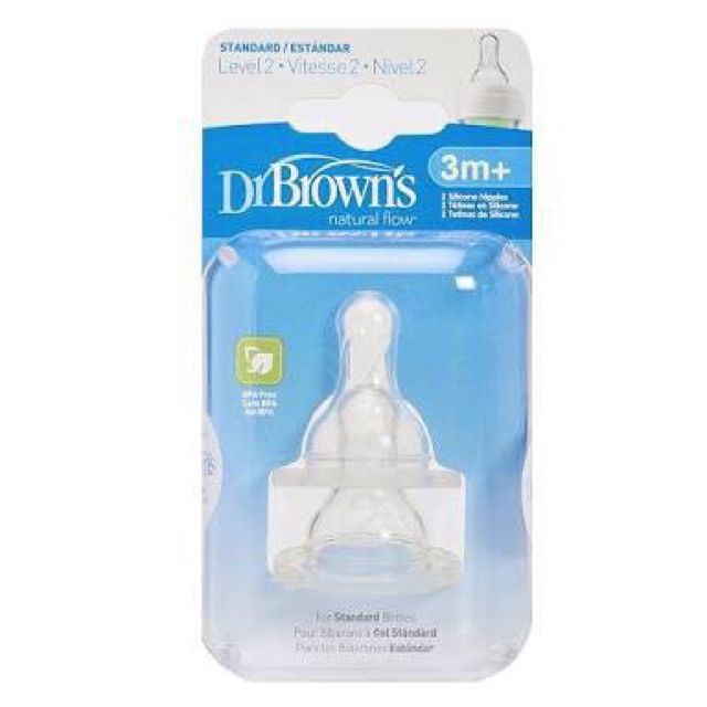 Dr Brown’s Silicone Narrow Neck Options Nipple - 2 Pack