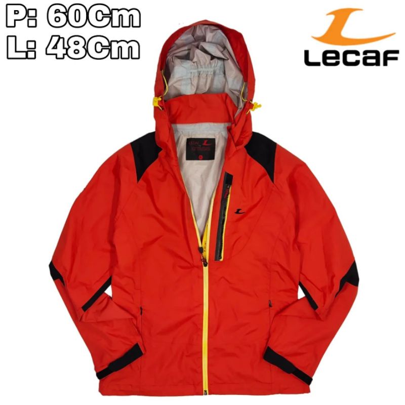 J23 Jaket Outdoor Waterproof Lecaf DCTL OrangeJaket Tahan Air Hiking Pendaki Gunung