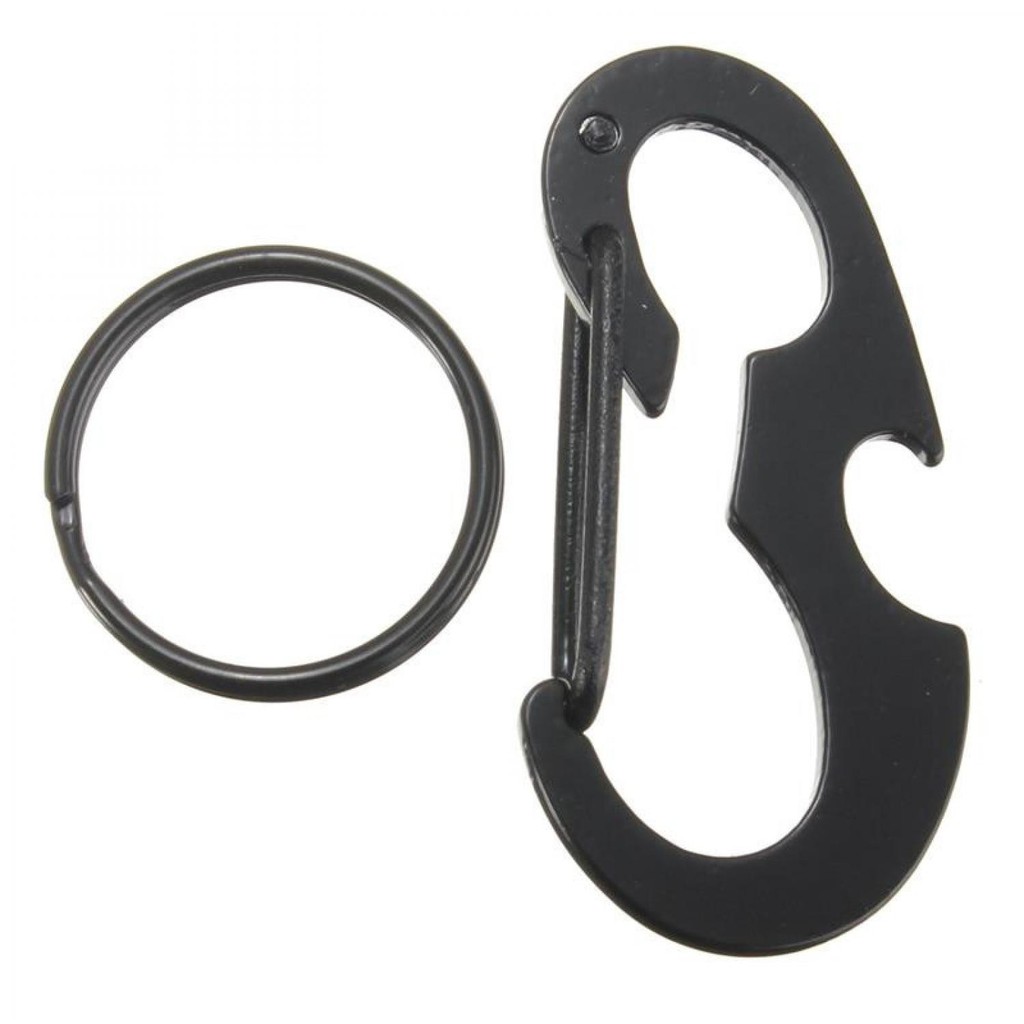 Murah Black Beetle EDC Carabiner Stainless Steel with Bottle Opener - XT-11
