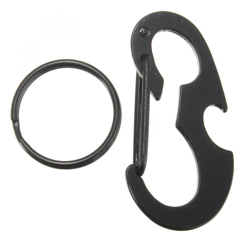 Bayar Ditempat Black Beetle EDC Carabiner Stainless Steel with Bottle Opener - XT-11