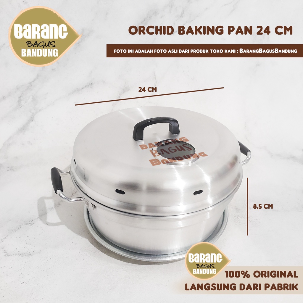 [TERMURAH] Panci Orchid Pemanggang Cake/Bolu Kompor Ukuran 24 - Baking Pan Orchid 24, Panggangan