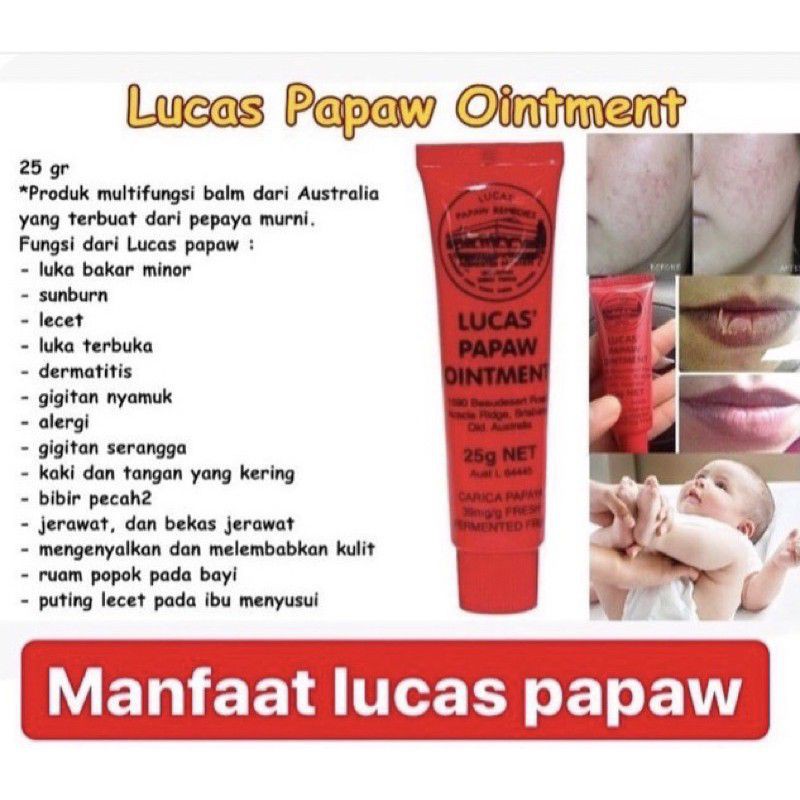 LUCAS PAPAW SALEP GEL SEGALA JENIS BEKAS LUKA BEKAS BAYI ANAK DEWASA LUKA BEKAS GIGIT NYAMUK LUKA BA