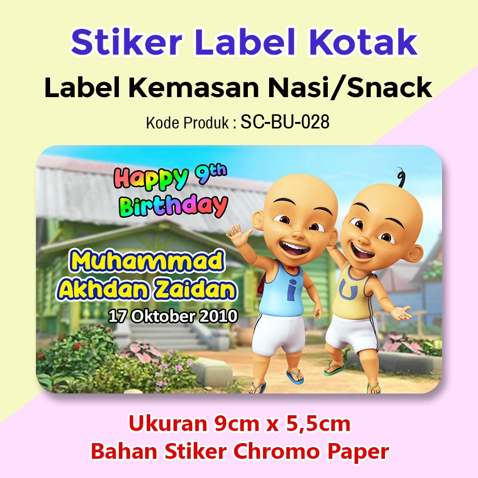  Stiker  Label Ulang Tahun Anak Sticker Nasi Bento Souvenir 