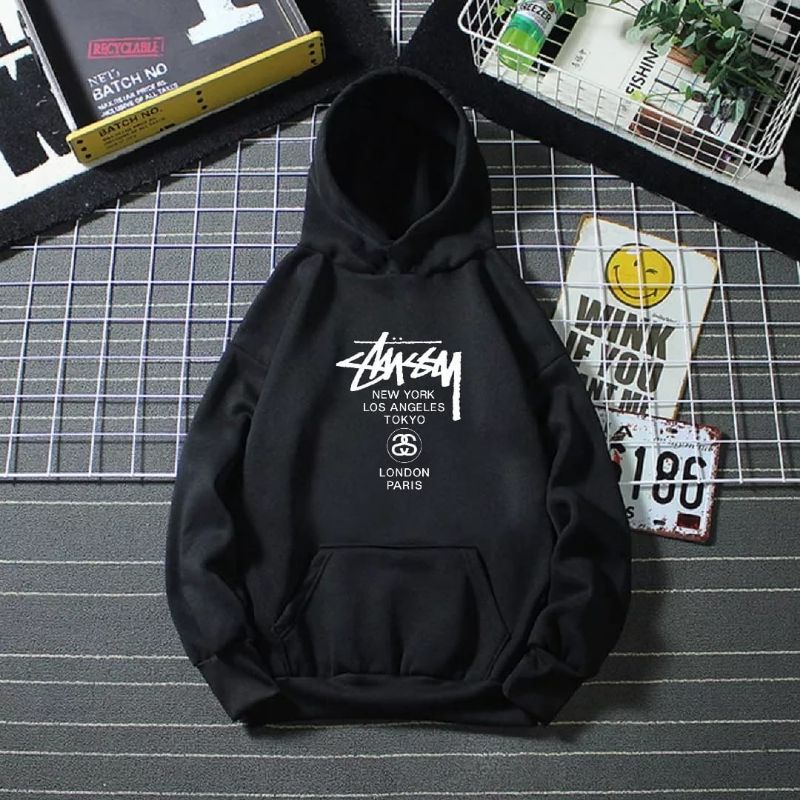 APPAREL sweater hoodie pria wanita STUSSY TOUR terlaris